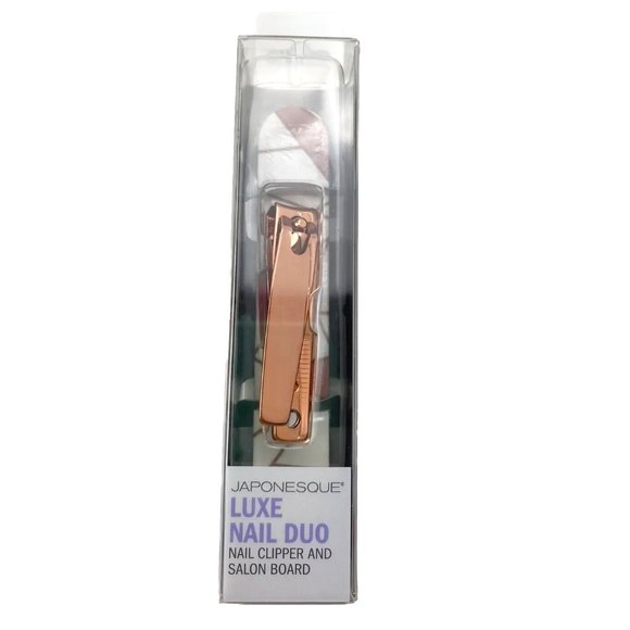 Japonesque Pro Luxe Duo Rose Gold Nail Clippers and Nail File Set, Brand New - Picture 1 of 6